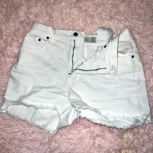 abercrombie & fitch white jean shorts